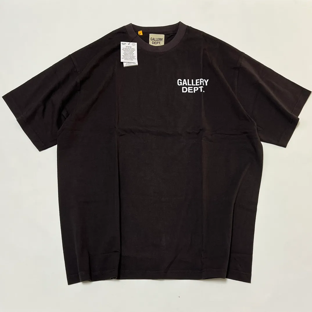 GALLERY DEPT. SOUVENIR TEE Black English LOGO short sleeves Hollywood limited edition Washed black S-XL Classic basic style washed and aged Cylindrical seamless linen and cotton fabric Loose fit